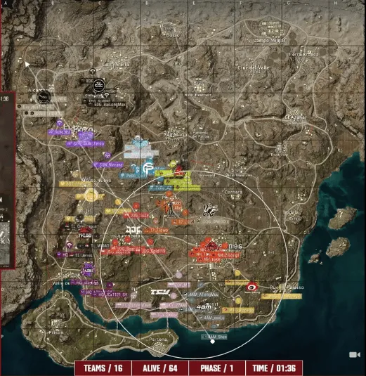 PCL秋季赛周中赛W2D3R5：4AM吃鸡，单局12淘汰